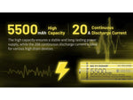 Nitecore NL2155HP 5500mAh 21700 Rechargeable Battery Yellow 6952506497218