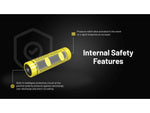 Nitecore NL2155HP 5500mAh 21700 Rechargeable Battery Yellow 6952506497218