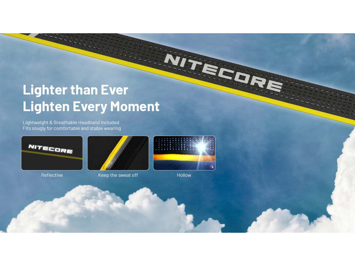 Nitecore NU25 MCT USB-C Rechargeable 400 Lumens LED Multi-Temperature Headlamp Black