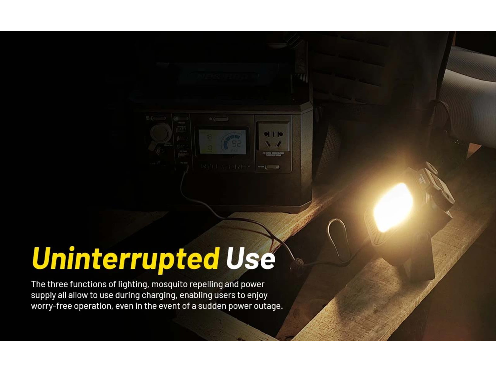 Nitecore NWL30 3-in-1 Outdoor Lantern with Mosquito Repeller and Power Bank Functions Green