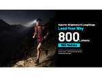 Nitecore UT27 MB 800 Lumen Trail Running Headlamp w/ Red Running Light Blue UT27-MB