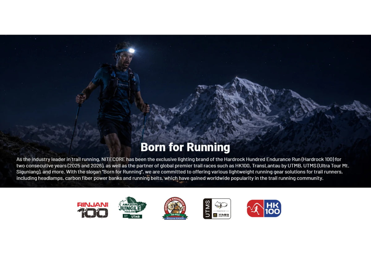 Nitecore UT27 MB 800 Lumen Trail Running Headlamp w/ Red Running Light Blue UT27-MB