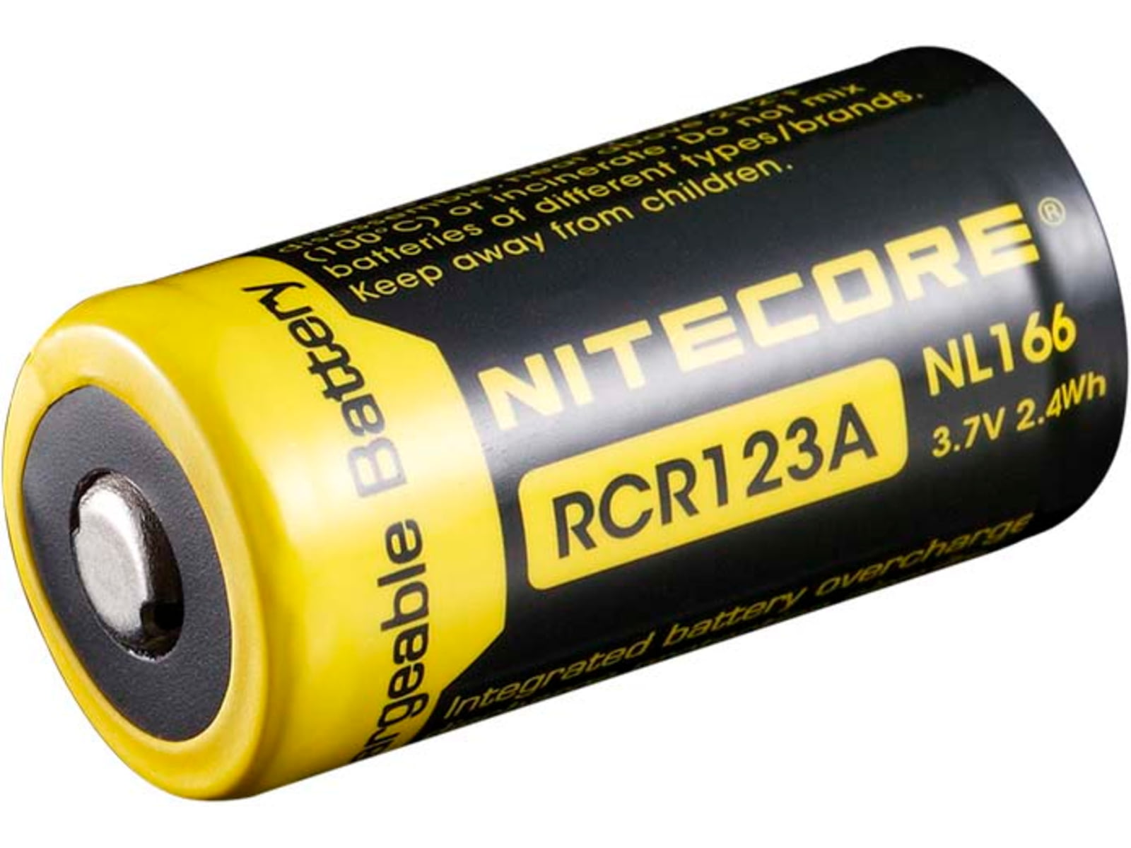 Nitecore NL166 650mAh Rechargeable Li-ion RCR123A 16340 Battery Yellow 6952506490318