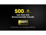 Nitecore NL169 950mAh Rechargeable 16340 Battery Yellow BAT-NITE-16340-NL169