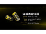 Nitecore NL169 950mAh Rechargeable 16340 Battery Yellow BAT-NITE-16340-NL169