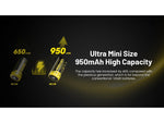 Nitecore NL169 950mAh Rechargeable 16340 Battery Yellow BAT-NITE-16340-NL169