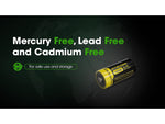 Nitecore NL169 950mAh Rechargeable 16340 Battery Yellow BAT-NITE-16340-NL169