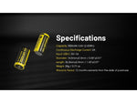 Nitecore NL169R 950mAh USB-C Rechargeable 16340 Battery