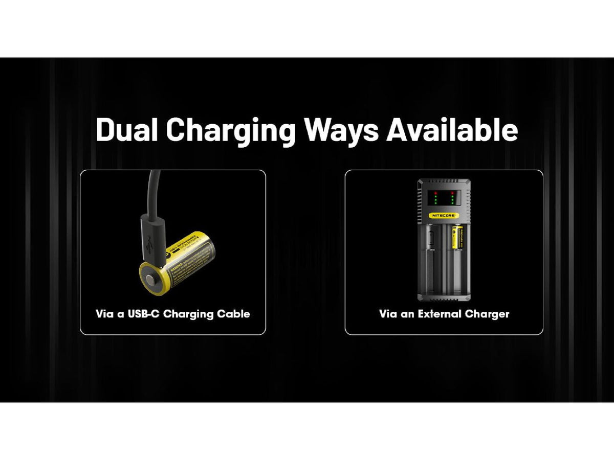 Nitecore NL169R 950mAh USB-C Rechargeable 16340 Battery