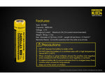 Nitecore NL1834 3400mAh Rechargeable 18650 Battery Yellow