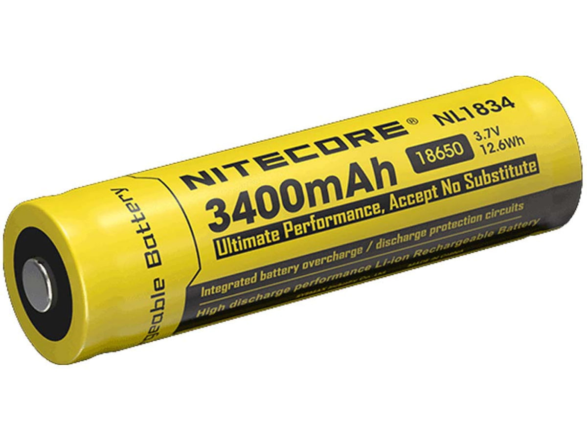 Nitecore NL1834 3400mAh Rechargeable 18650 Battery Yellow