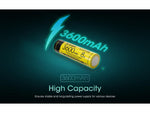 Nitecore NL1836HP 3600mAh Rechargeable 18650 Battery Yellow BAT-NITE-18650-NL1836HP