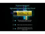 Nitecore NL1836HP 3600mAh Rechargeable 18650 Battery Yellow BAT-NITE-18650-NL1836HP