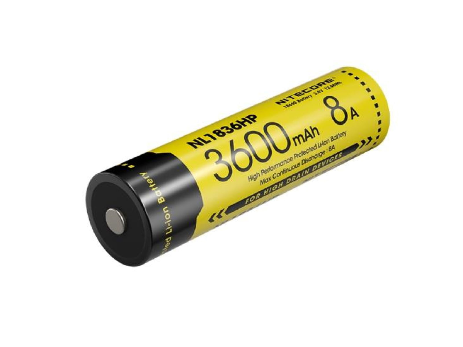 Nitecore NL1836HP 3600mAh Rechargeable 18650 Battery Yellow