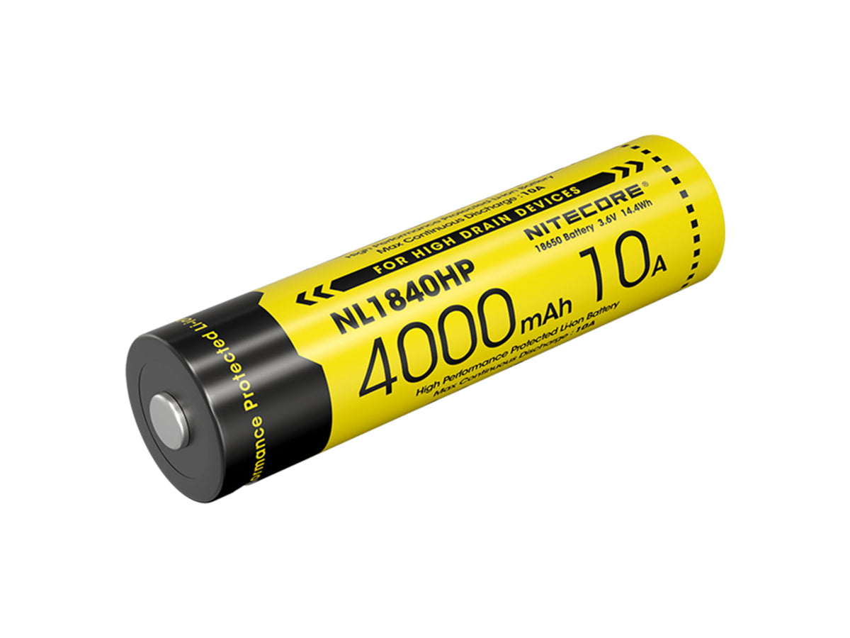 Nitecore NL1840HP 4000mAh Rechargeable 18650 Battery Black/Yellow