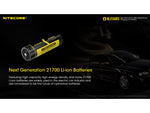 Nitecore NL2150RX 5000mAh USB-C Rechargeable 21700 Battery Black/Yellow 6952506495535