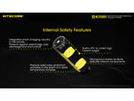 Nitecore NL2150RX 5000mAh USB-C Rechargeable 21700 Battery Black/Yellow 6952506495535