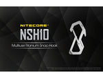 Nitecore NSH10 Titanium Carabiner Multi-Tool Silver 6952506493692