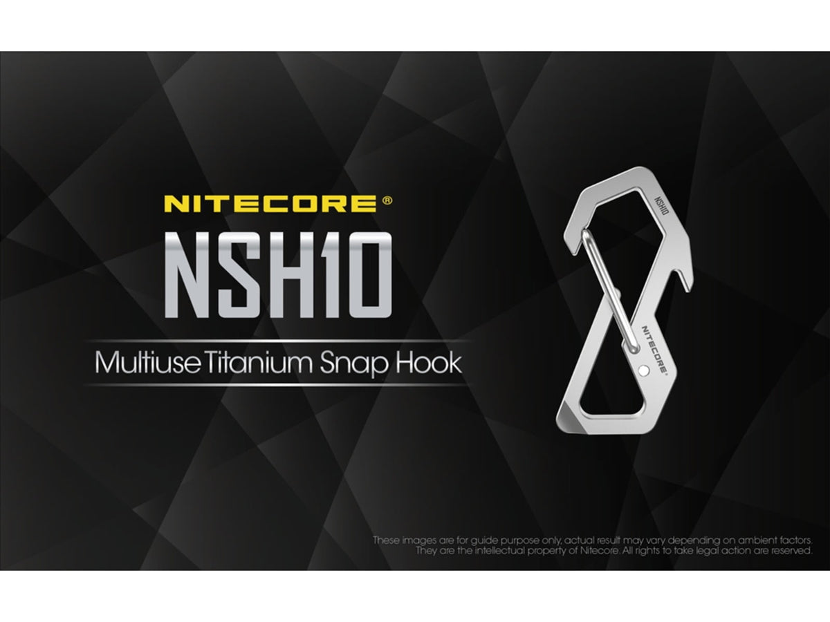 Nitecore NSH10 Titanium Carabiner Multi-Tool Silver 6952506493692