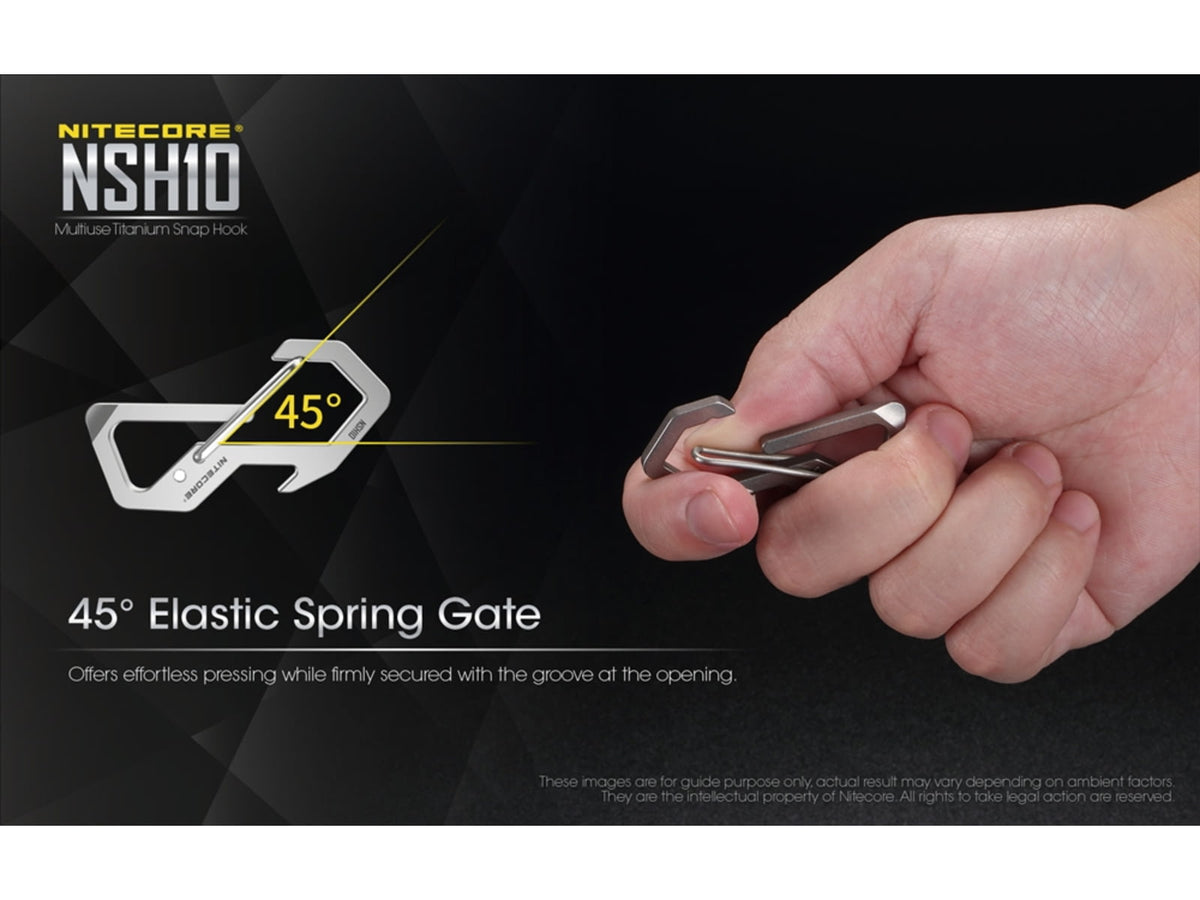 Nitecore NSH10 Titanium Carabiner Multi-Tool Silver 6952506493692