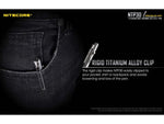 Nitecore NTP30 Titanium Bidirectional Bolt Action Tactical Pen Silver 6952506492879