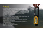Nitecore NWL20 Rechargeable COB Mechanics Flashlight 600 Lumens Black