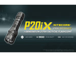 Nitecore P20iX CREE XP-L2 V6 LEDs USB-C Rechargeable Flashlight 21700 White 4000 Lumens Black
