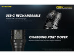 Nitecore P20iX CREE XP-L2 V6 LEDs USB-C Rechargeable Flashlight 21700 White 4000 Lumens Black