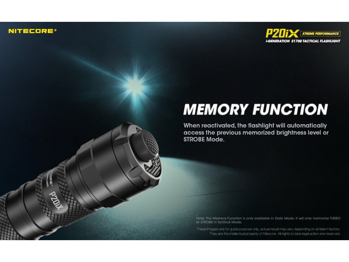 Nitecore P20iX CREE XP-L2 V6 LEDs USB-C Rechargeable Flashlight 21700 White 4000 Lumens Black