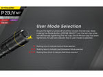 Nitecore P20UV V2 CREE XP-L2 V6 LED Flashlight 18650 White 1000 Lumens Black