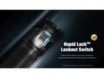 Nitecore P27iX 5000 Lumen 21700 Li-Ion Rechargeable LED Customizable Tactical Flashlight w/ Multi-Beam Modes Black P27iX
