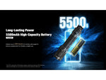 Nitecore P27iX 5000 Lumen 21700 Li-Ion Rechargeable LED Customizable Tactical Flashlight w/ Multi-Beam Modes Black P27iX