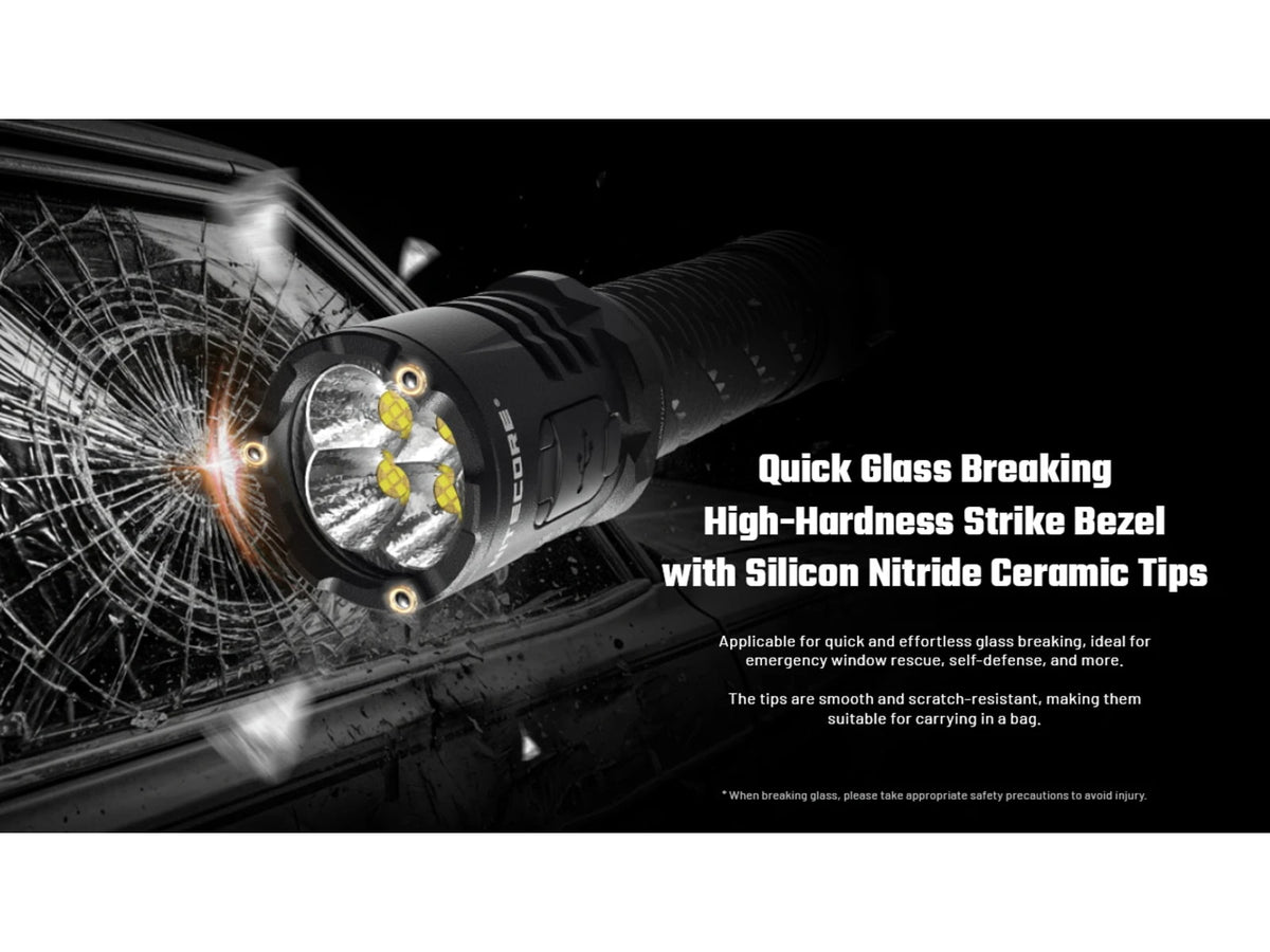 Nitecore P27iX 5000 Lumen 21700 Li-Ion Rechargeable LED Customizable Tactical Flashlight w/ Multi-Beam Modes Black P27iX