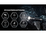 Nitecore P27iX 5000 Lumen 21700 Li-Ion Rechargeable LED Customizable Tactical Flashlight w/ Multi-Beam Modes Black P27iX