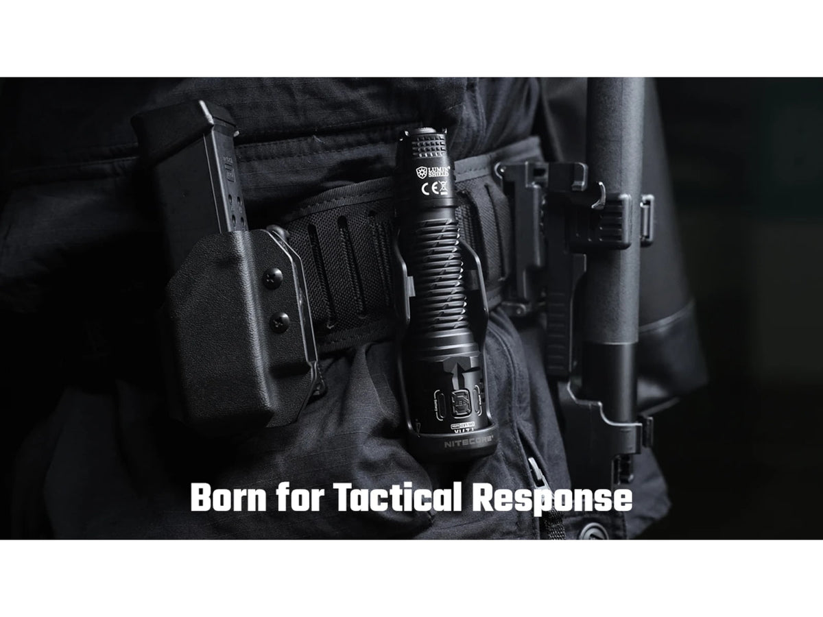 Nitecore P27iX 5000 Lumen 21700 Li-Ion Rechargeable LED Customizable Tactical Flashlight w/ Multi-Beam Modes Black P27iX