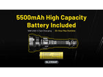 Nitecore P40 3171 Yards Ultra Long Throwing USB-C Rechargeable 2000 Lumens LED Flashlight Black