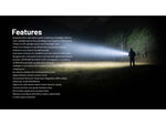 Nitecore P40 3171 Yards Ultra Long Throwing USB-C Rechargeable 2000 Lumens LED Flashlight Black