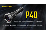 Nitecore P40 3171 Yards Ultra Long Throwing USB-C Rechargeable 2000 Lumens LED Flashlight Black