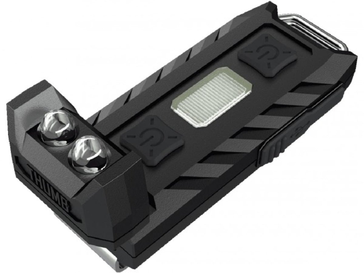 Nitecore THUMB Tiltable Keychain Light White 85 Lumens Black 6952506402281