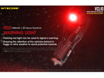 Nitecore VCL10 QuickCharge 3.0 USB Car Charger w/White & Red Flashlight White/Red 25 Lumens Black 6952506404735