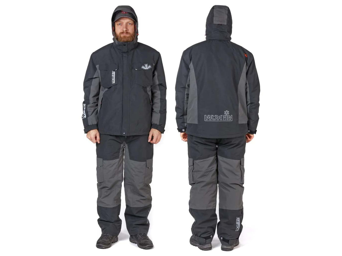 Norfin Boat Insulated Rain Bibs - Mens Gray Black