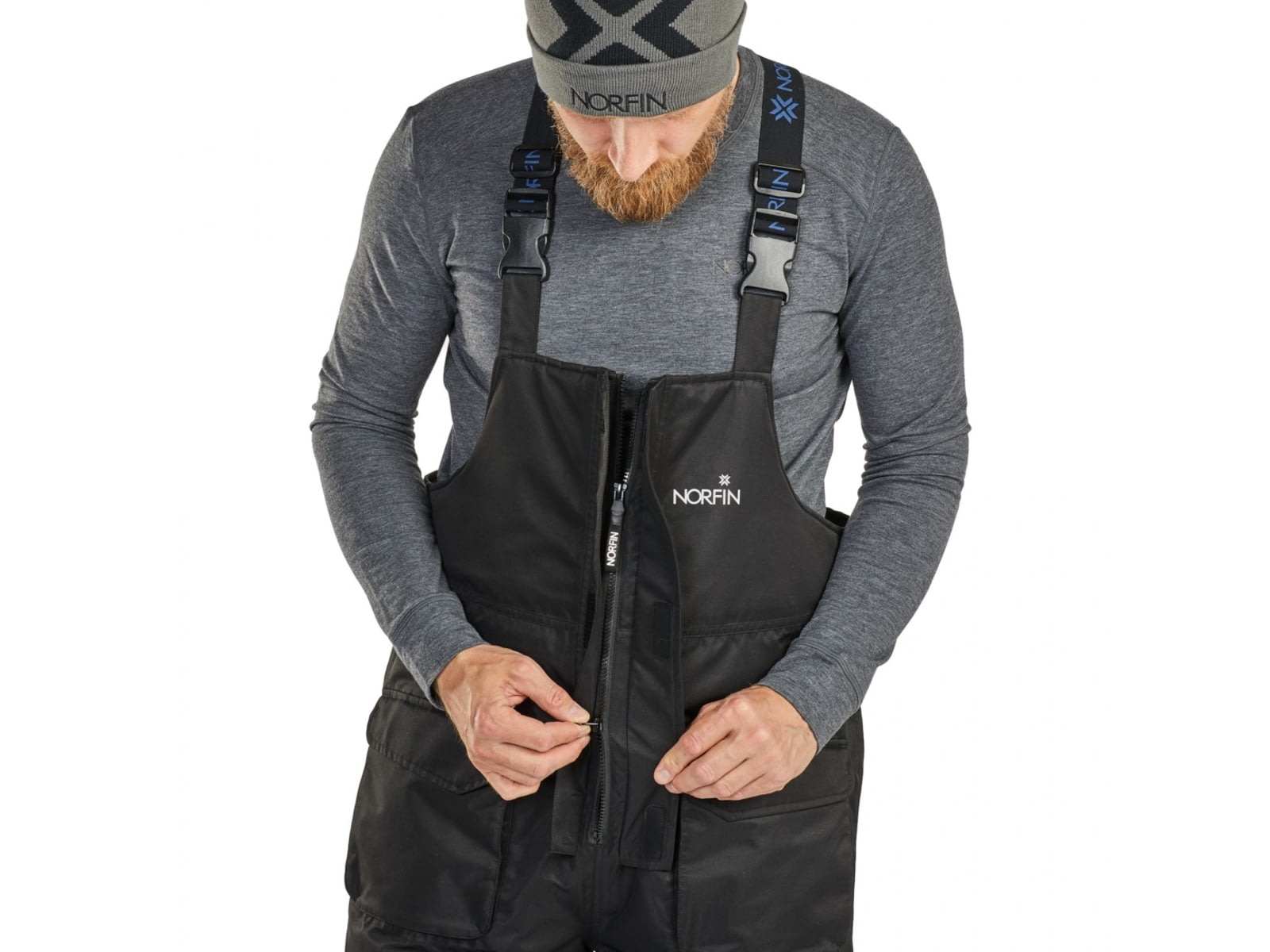 Norfin Thermax FLT Bibs - Men's Black 2XL