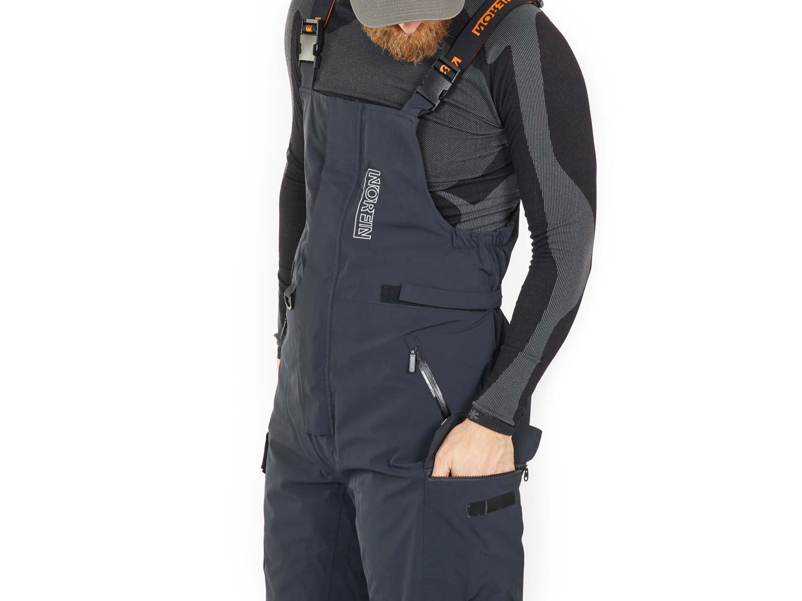Norfin Norfin Rebel Pro Insulated Rain Bibs - Mens Gray 2XL