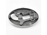 North American Arms 1 1/8 Long Rifle Ova Ornate Belt Buckle w/ Secure Clip Release Fits Belts 1 Inch to 1 1/2 Inch Steel NAABBO-L