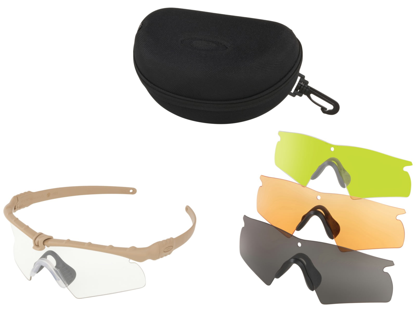 Oakley Standard Issue Ballistic M-Frame 3.0 Hybrid 4 Lens Array Safety Glasses Desert Tan w/Clear