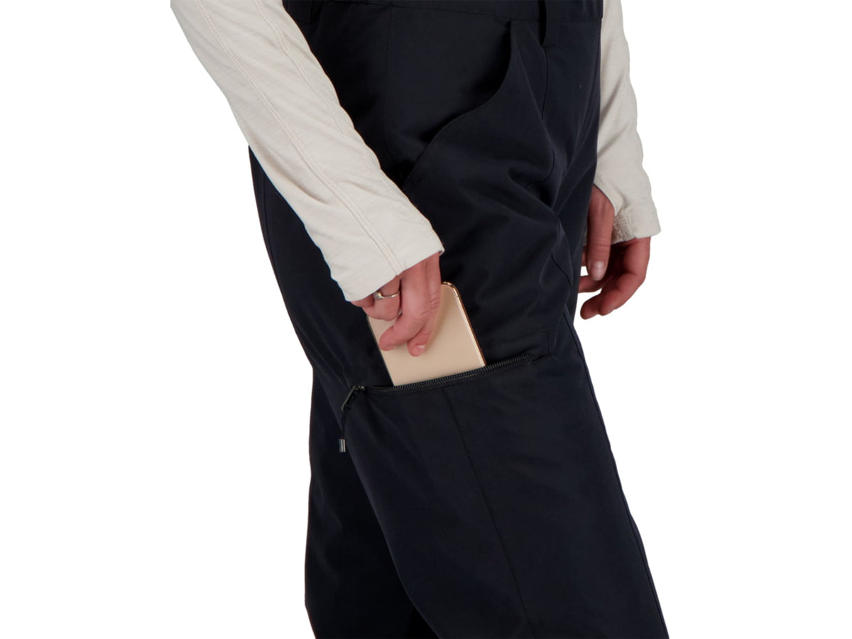 Obermeyer Malta Bib Overalls - Women's 12 US Regular Inseam Black