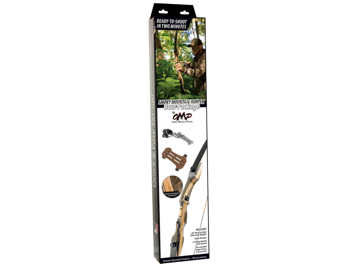 October Mountain Smoky Mountain Hunter Bow Package 62 in. 45 lbs RH Brown 81274