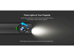 Olight Arkfeld Pro 1300 Lumens LED Rechargeable Flashlight with UV Light & Green Laser Black