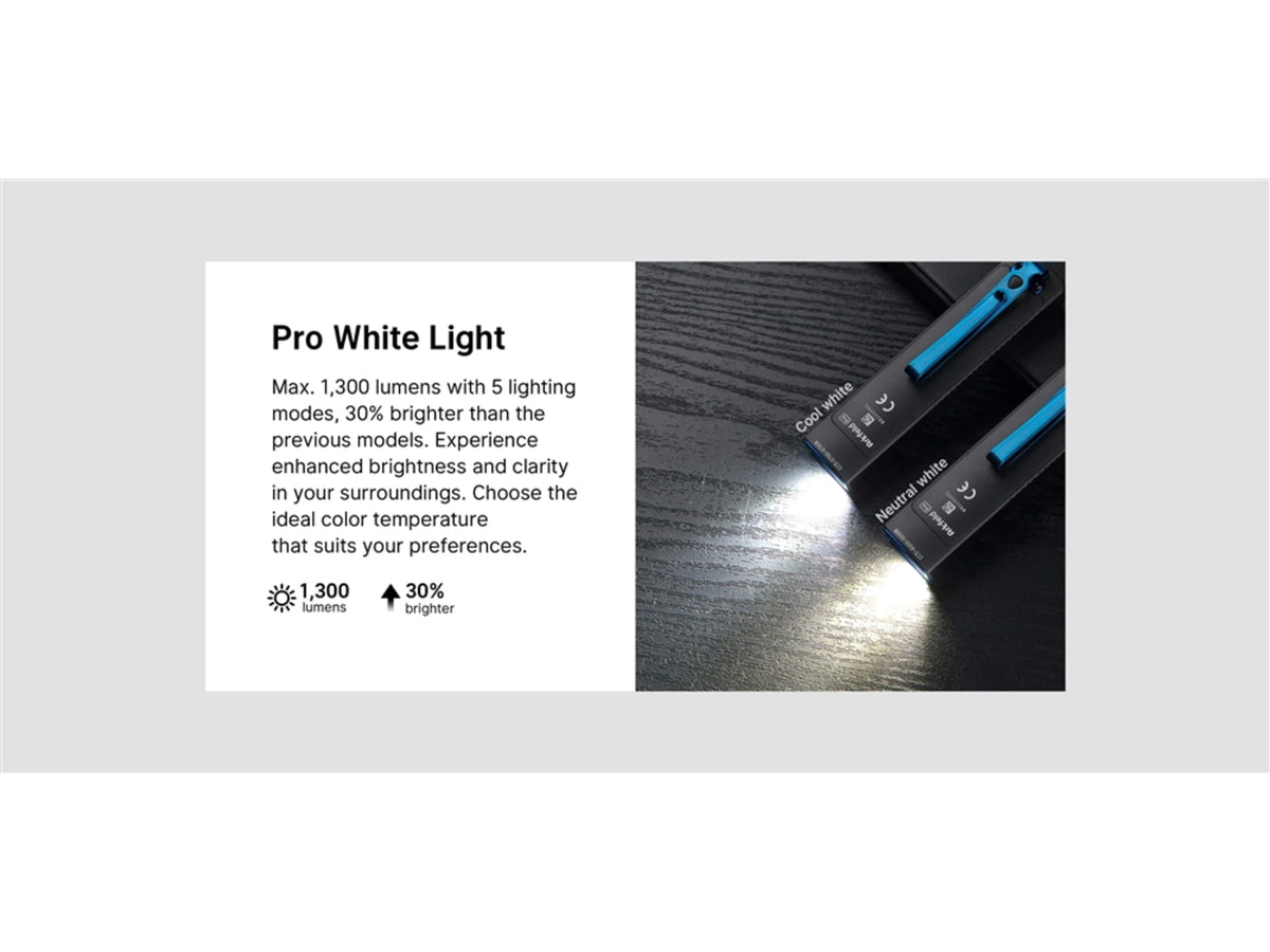 Olight Arkfeld Pro 1300 Lumens LED Rechargeable Flashlight with UV Light & Green Laser Black