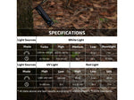 Olight ArkPro Lite Rechargeable 1200 Lumen EDC Flashlight with UV Light Black 6977261694474